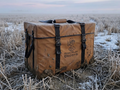SIlhouette decoy bag with premium buckles in a frozen and muddy field