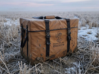 SIlhouette decoy bag with premium buckles in a frozen and muddy field