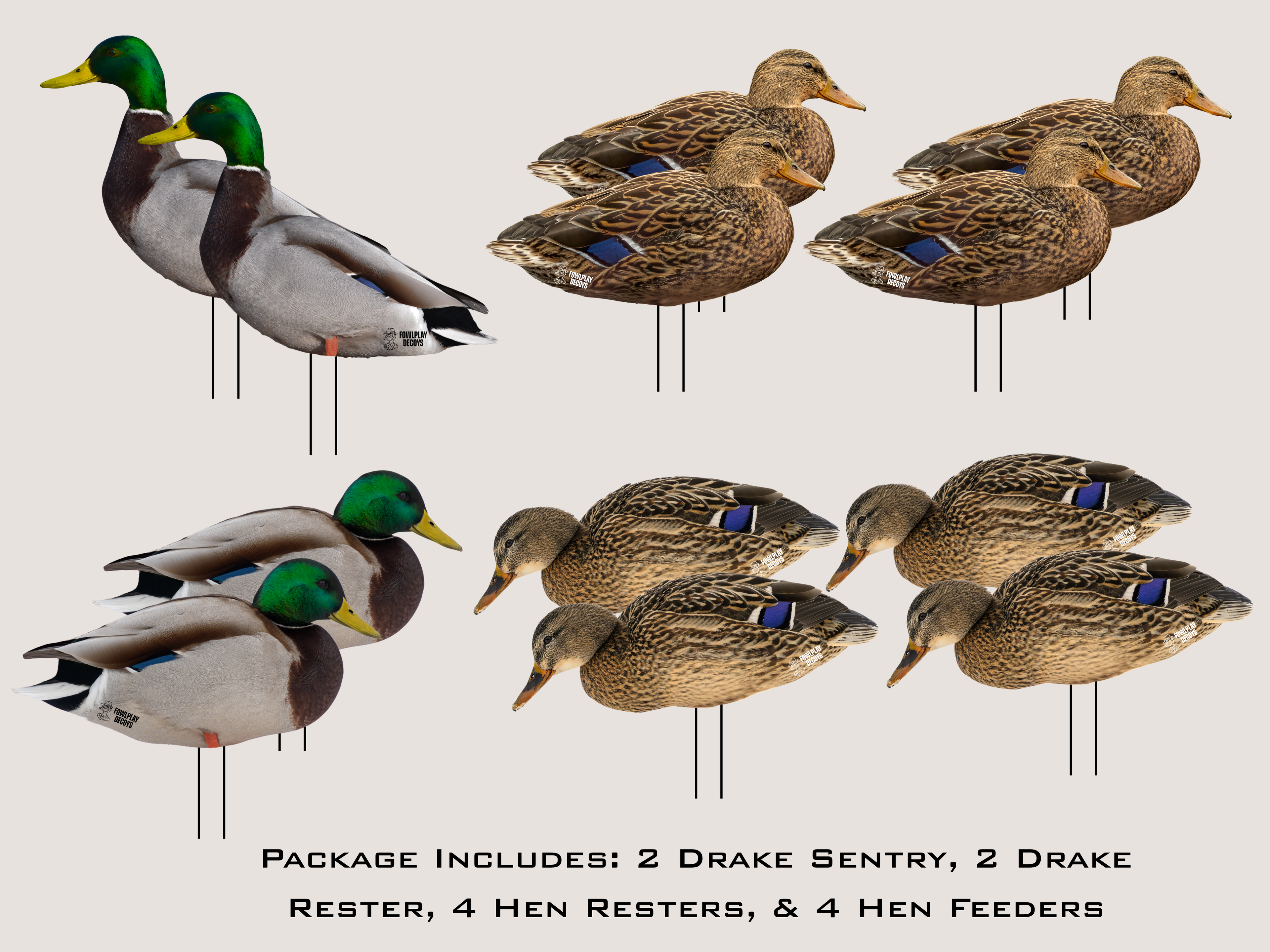 FowlPlay Decoys Mallard Duck Silhouette Decoy package quantity